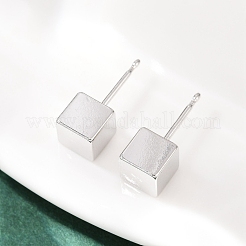 Латунные серьги-гвоздики для женщин EJEW-G441-05C-P