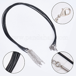 Изготовление 10 шт. круглых кожаных шнуров для ожерелий MAK-CL0001-01A