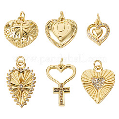 6шт 6 стиля латунные подвески&nbsp;KK-TA0002-23