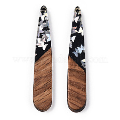 Подвески из непрозрачной смолы и ореха RESI-N039-64B