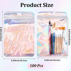 Прямоугольные лазерные полипропиленовые пластиковые пакеты с застежкой-молнией&nbsp;ABAG-WH20013-14