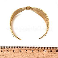 Браслеты-манжеты из нержавеющей стали 304 для женщин&nbsp;BJEW-F509-02B-G