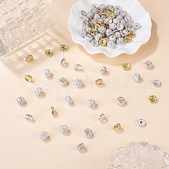 60 pièce de 2 styles en pâte polymère avec perles strass&nbsp;DIY-TA0016-14