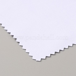 スエードの生地のシルバーポリッシュクロス  ジュエリークリーニングクロス  長方形  ホワイト  6x8x0.05cm&nbsp;LS-TOOL-WH0134-64A