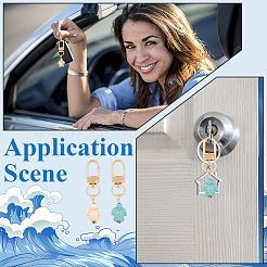 20 pendentif décoratif en turquoise synthétique de 2 styles&nbsp;KEYC-CP00005