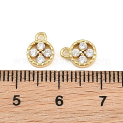 Latón micro pavimenta claro cubic zirconia encantos&nbsp;CU-CBAD306-04G