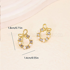 Boucles d'oreilles en laiton avec micro pavé de zircons cubiques pour femmes&nbsp;HC2180