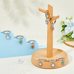 Сплав с подвесками в виде кошачьего глаза HJEW-AB00224