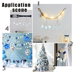 5 шт. 5 стиля средиземноморского стиля подвесные украшения из натурального дерева&nbsp;HJEW-PH0001-36