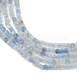 Природные Аквамарин бисер нитей G-L628-D10-2x2mm-01