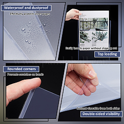 50 protecteur d'impression rigide rectangulaire en PVC&nbsp;AJEW-WA0001-73