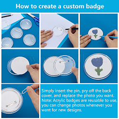 Пластиковые основы для брошей&nbsp;FIND-WH0126-887-1