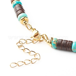 Бусы из кокоса и натуральной имперской яшмы NJEW-JN03727