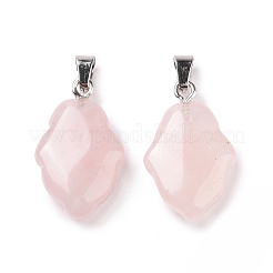 Природного розового кварца подвески G-B041-03P-12