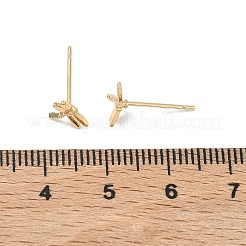 Латунные серьги-гвоздики для женщин&nbsp;EJEW-F403-06G