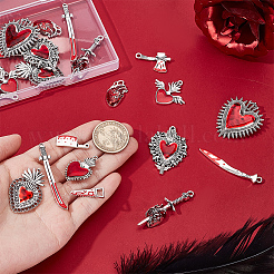 24шт 12 стиля подвески из сплава с эмалью FIND-HY0004-69