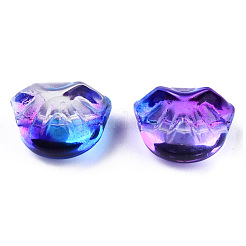 Perle di vetro verniciate a spruzzo trasparente&nbsp;GLAA-N035-033-G01