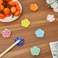 7 repose-baguettes en porcelaine Sakura 7 couleurs&nbsp;AJEW-CP0008-73
