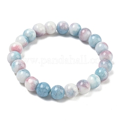 Braccialetti elasticizzati da donna con perline di vetro craquelé opaco da 10 mm&nbsp;BJEW-PH01823-23