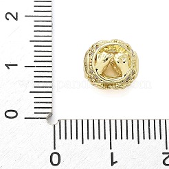 Латунные микро проложить кубического циркония бусы KK-Z095-03G-01