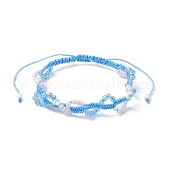 Плетеные браслеты из стеклянных бусин для женщин&nbsp;BJEW-MZ00215-03