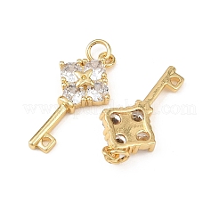 Подвески из латуни с прозрачными кубическими цирконами KK-F919-38A-G