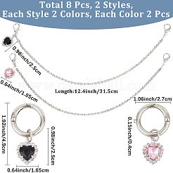 8 шт. 4 стиля цепи из сплава для ремней для ботинок&nbsp;AJEW-CP0006-48