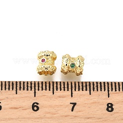 Латунные микро проложить кубического циркония бусы KK-C106-16G