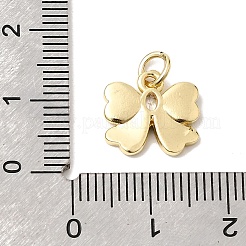 Breloques de zircone cubique clair pavés en laiton&nbsp;KK-G554-03B-01