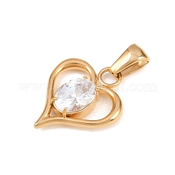 Подвески из хирургической нержавеющей стали 316 с микропаве из прозрачного кубического циркония&nbsp;STAS-A137-02B-G