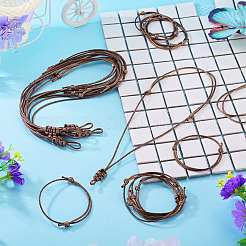 Conjuntos de collar y pulsera ajustables de cordón de poliéster encerado coreano&nbsp;SJEW-TAC00006