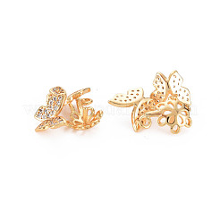 Латунная микропаве из прозрачного кубического циркония KK-S364-047