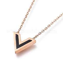 Colliers pendentifs initiaux en acier inoxydable 304&nbsp;NJEW-I240-10