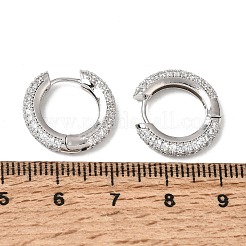 Pendientes de aro de circonio cúbico de micro pave de latón&nbsp;KK-CBA8324-24P-04