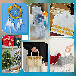 Блестящая полиэстеровая цветочная кружевная лента для отделки&nbsp;OCOR-WH0105-095B