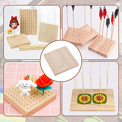 Деревянные подставки для тортов из дуба с 196 отверстием&nbsp;WOOD-WH0124-19