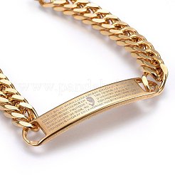Bracciali a maglie in acciaio inossidabile 304&nbsp;BJEW-L630-01G