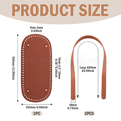 1 pièce de coussin de modelage de fond d'ongle en cuir PU ovale pour tricot et crochet&nbsp;DIY-TA0014-91B