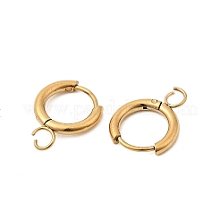 Фурнитура для сережек-колец Huggie Hoop из нержавеющей стали 304&nbsp;STAS-J400-36A-G