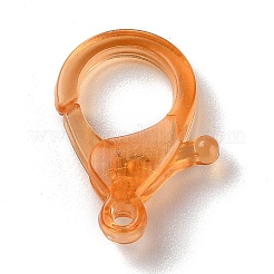 透明なプラスチック製のカニカン  砂茶色  26x19x6mm  穴：2mm&nbsp;KY-H005-A03