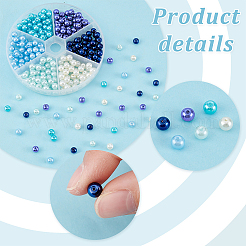 300 шт. двухцветные стеклянные бусины-жемчужины с перламутровым эффектом&nbsp;HY-PH0001-14