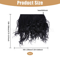 Волосы для кукол из полиэстера&nbsp;AJEW-WH0459-28F