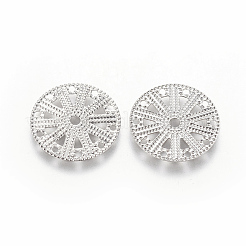 変色しにくい304ステンレススチール製フィリグリージョイナー  フラットラウンド  ステンレス鋼色  17.5x0.4mm  穴：1mm&nbsp;STAS-G192-16P