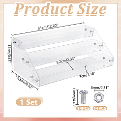 3-уровневый акриловый органайзер для флаконов лака для ногтей с подъемной стойкой&nbsp;ODIS-WH0043-189C