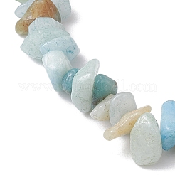 Эластичные браслеты из бисера с натуральными цветами амазонита BJEW-JB10689-02