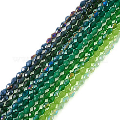 10 fili di perline di vetro trasparente a 10 colori&nbsp;EGLA-TA0013-24B