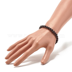 ナチュラルブラッドストーンラウンドビーズストレッチブレスレット  女性用レイキブレスレット  内径：2-1/8~2-1/4インチ（5.4~5.7cm）  ビーズ：6.4~6.8mm&nbsp;BJEW-JB07209-02