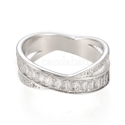 Кольца крест-накрест из нержавеющей стали 304 RJEW-H129-05P