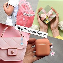 25 шт. двухцветные брелки-подвески из смолы&nbsp;HJEW-ME0001-11