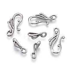 Тибетский стиль сплава крюк и глаз застежками PALLOY-R134-04-RS